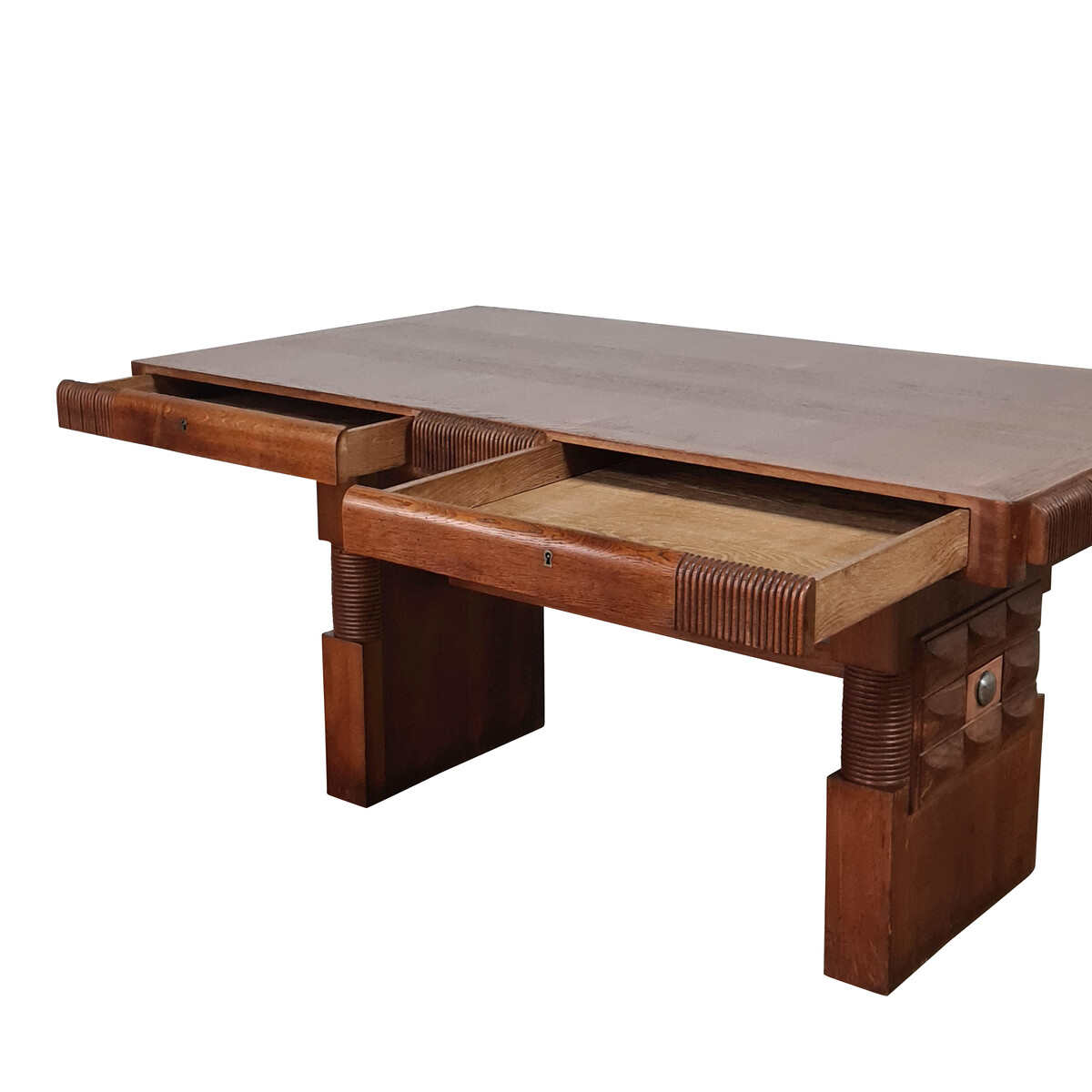 Balsamo Antiques | 1930's French Charles Dudouyt Console Table/Desk