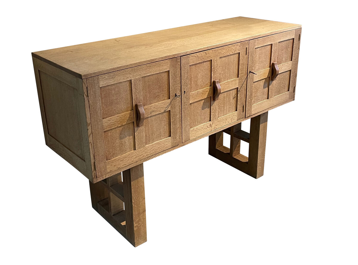 Balsamo Antiques 1930's English Three Door Credenza