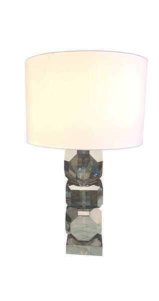 Contemporary Dutch Smoked Crystal Lamp