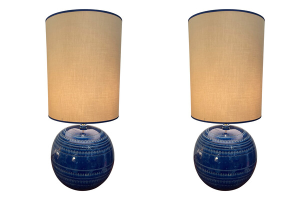 Mid Century French Pair Bitossi Lamps