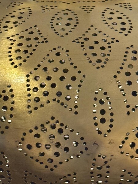Contemporary Moroccan Pierced Brass  Pendant