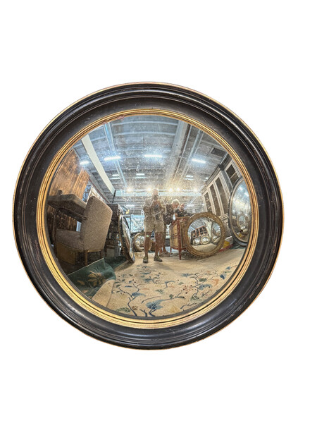 1920's Italy Large Framed Convex Mirror