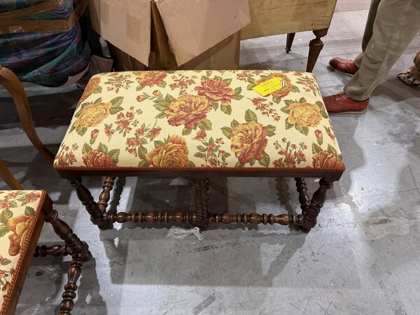 19thc Italian Turned Leg Bench