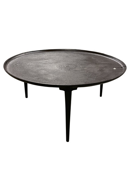 Contemporary Indian Black Iron Round Coffee Table