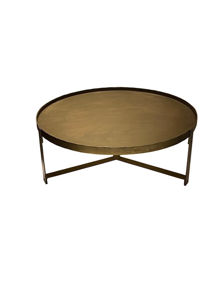 Contemporary Indian Large Round Brass Coffee Table