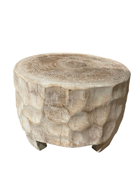 Contemporary Indonesian Bleached Sauar Wood Coffee Table