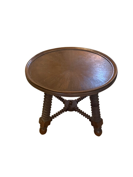 1940's French Charles Dudouyt Round Coffee Table