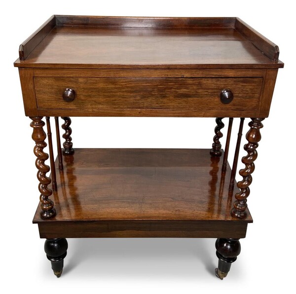 19thc French Palissandre Two Tier Side Table