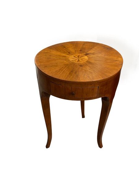 19thc Italian Inlay Top SIde Table