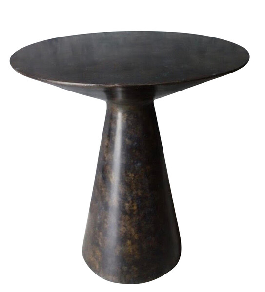 Contemporary German Smooth Top Bronze Side Table