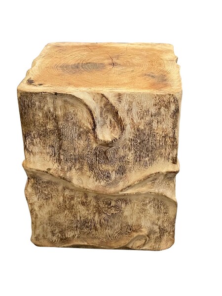 Contemporary Indonesian Bleached Suar Wood Side Table